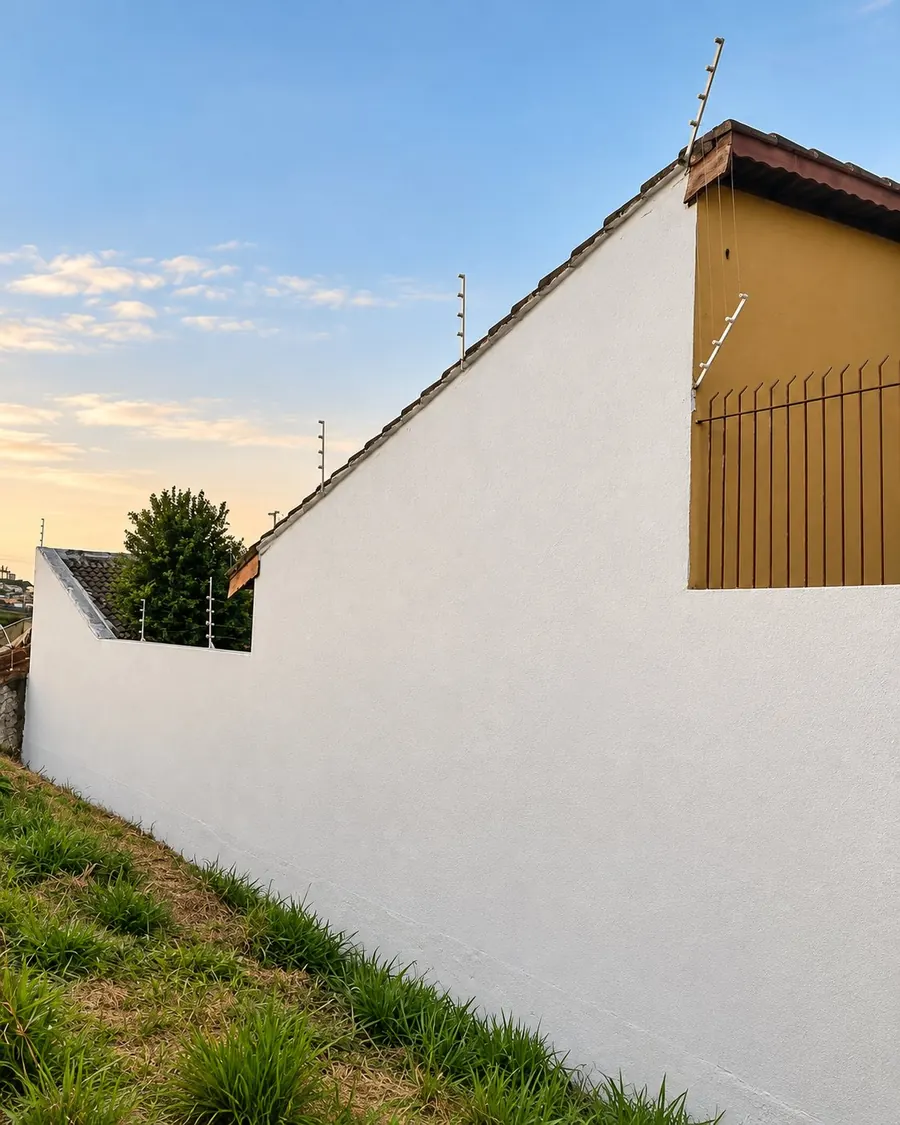 Muro e fachada pintados